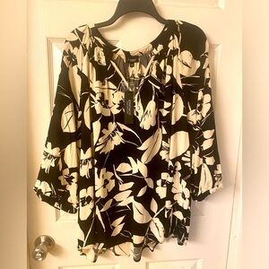 NWT Jones New York Floral Blouse 2X